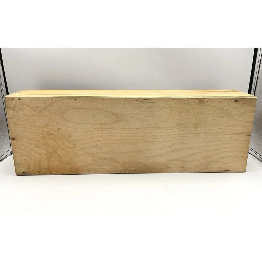 Primitive Wooden Heart Cutout Storage Tote Caddy Box Farmhouse Decor 18